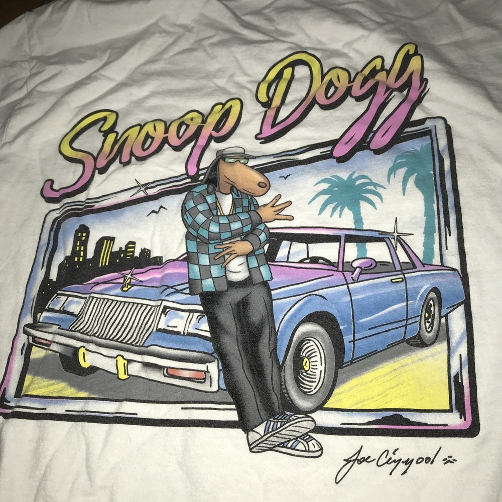 Snoop Dog Adult Medium White Graphic Tee By‎ Joe Cool
